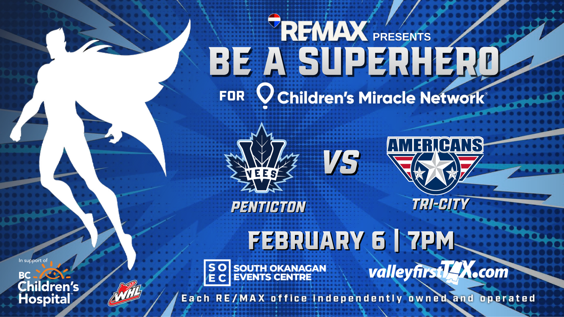 Penticton Vees vs. Tri-City Americans | Superhero Night