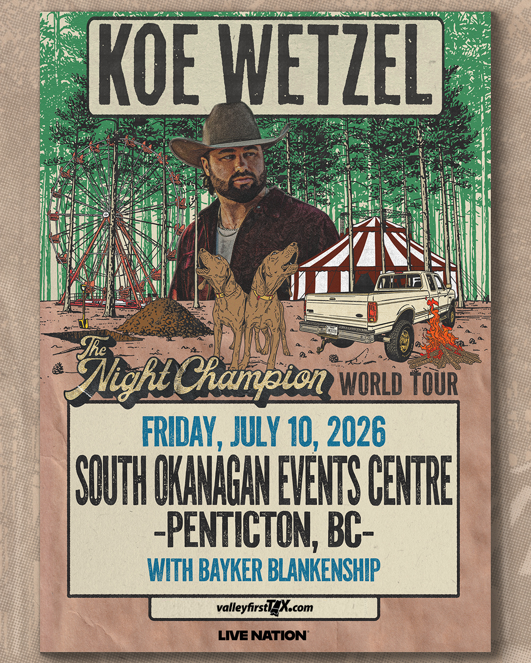 Koe Wetzel Announces 45-City The Night Champion World Tour | South