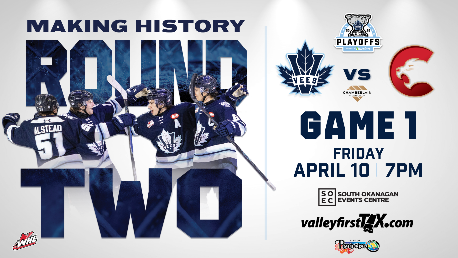 Penticton Vees vs. Prince George Cougars | WHL Playoffs Round 2, Game 1