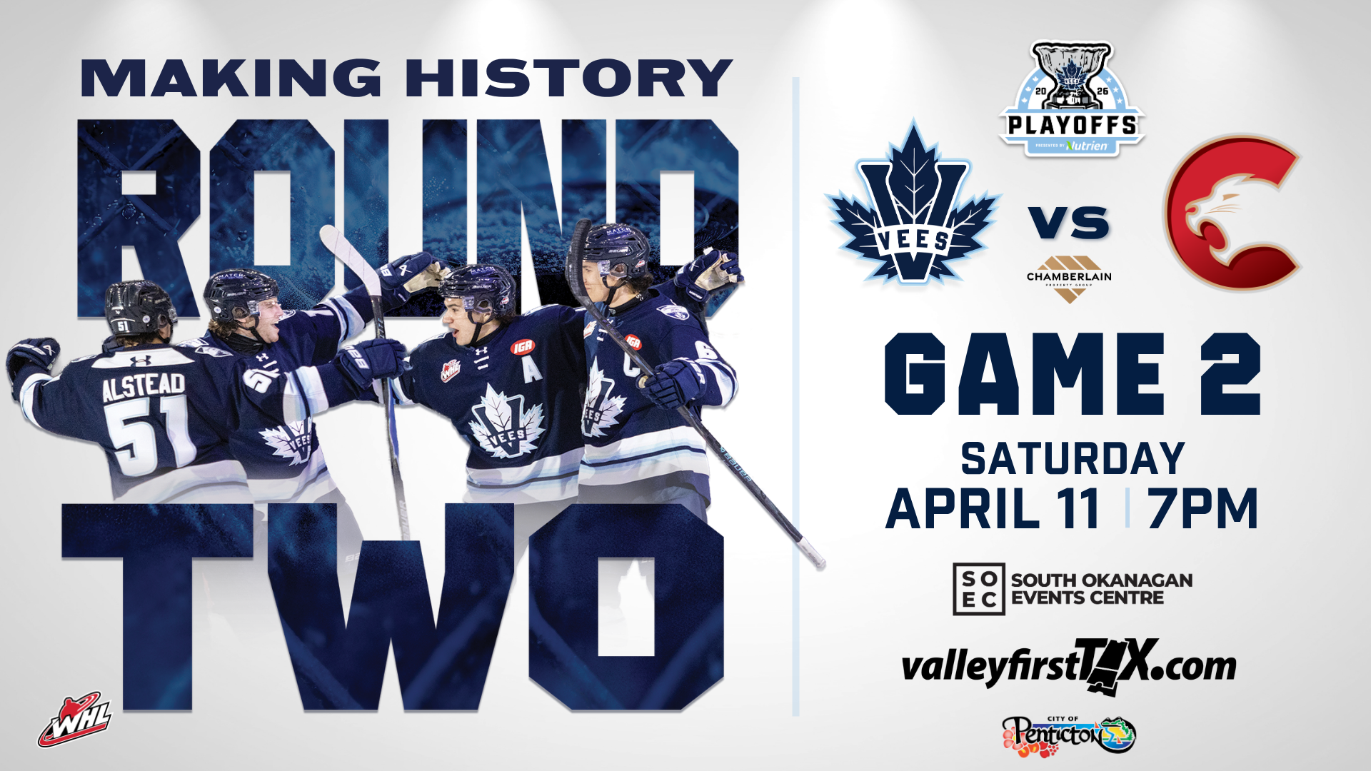 Penticton Vees vs. Prince George Cougars | WHL Playoffs Round 2, Game 2